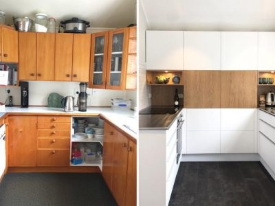 Kitchen before and after wellington