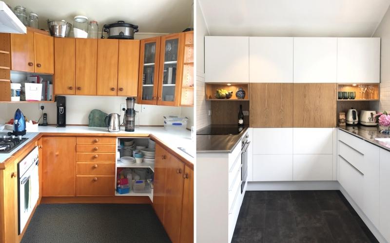 Kitchen before and after wellington